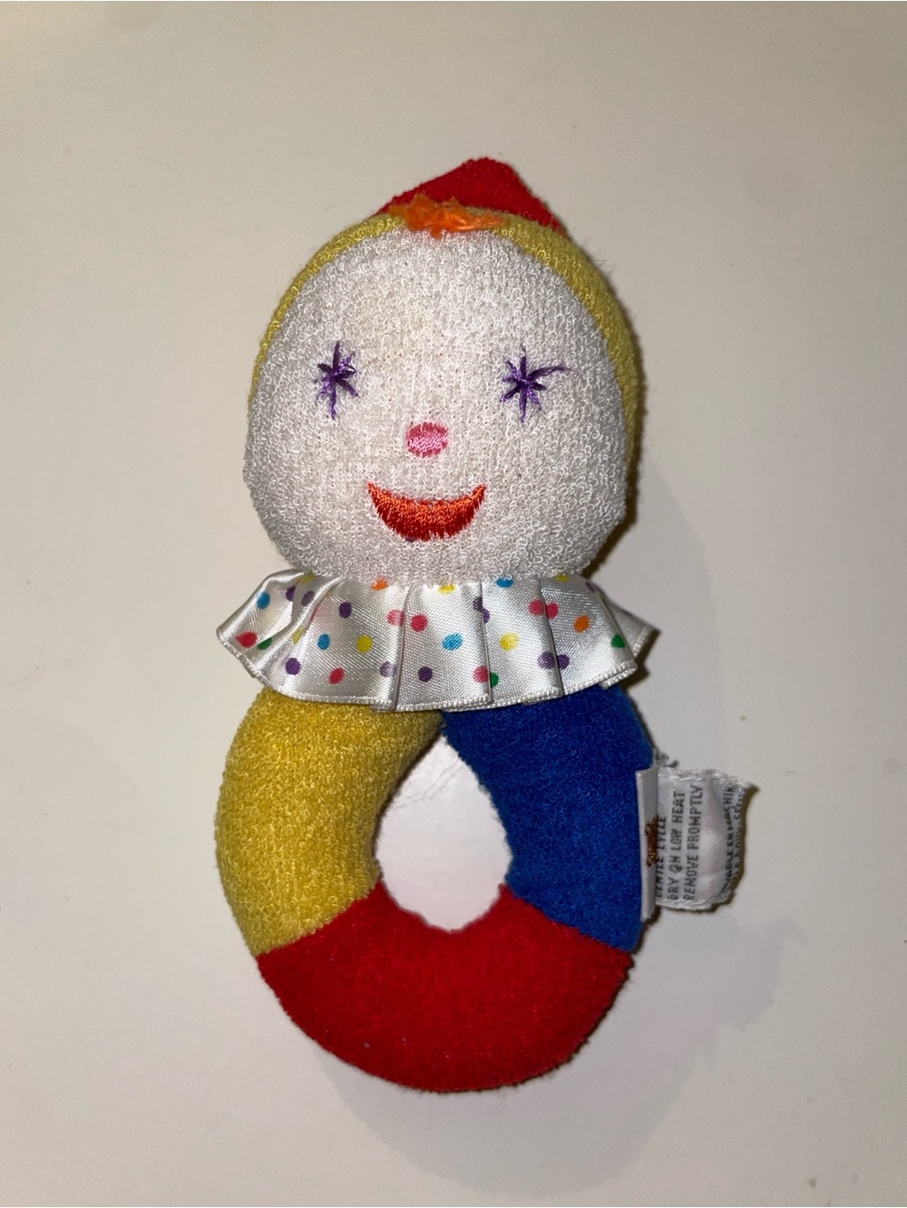 Kinder Gund Baby Clown Rattle Good Used Condition GUC